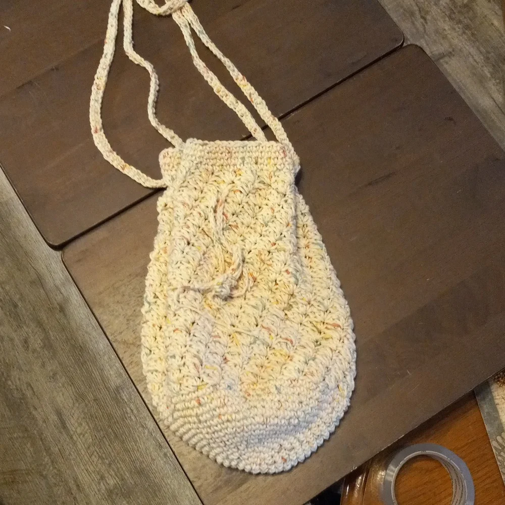 Boho hippi crocheted bag purse - Picture 4 of 4